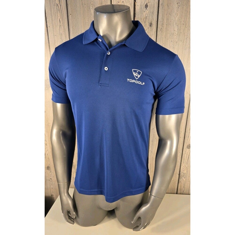Top Golf Polo Shirt Mens Medium Blue  Performance